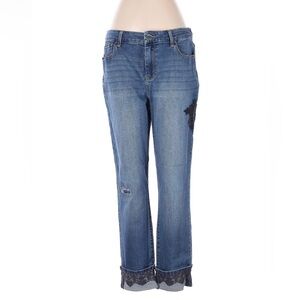 Chico’s Women’s Denim Jeans with Lace Trim size 0.5